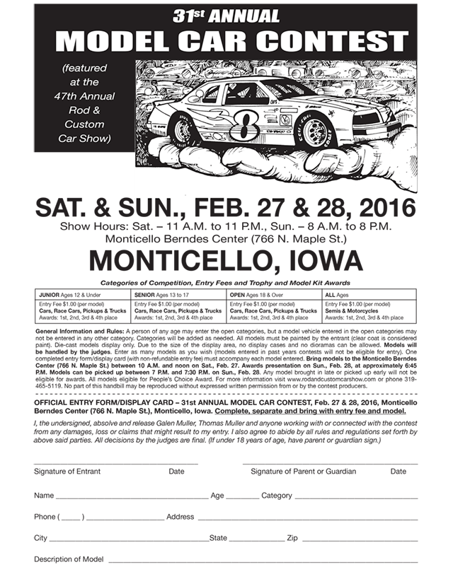 The Rod & Custom Car Show Monticello, Iowa